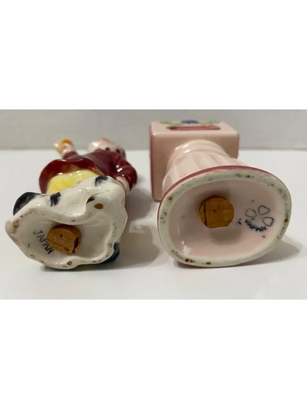 Vtg Girl & Puppy US Mailbox Salt & Pepper Shaker Set Japan